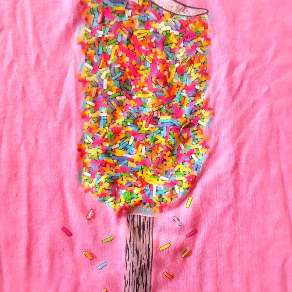 Jessica Simpson Girls XL ice cream tank pink